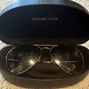 Michael Kors Black Aviator Sunglasses